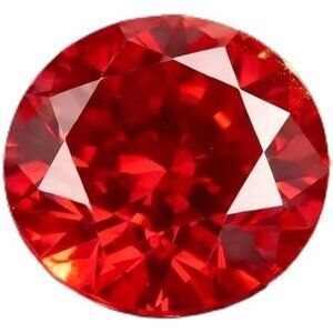 0.5ct Lab Grown Ruby Round Brilliant Loose Gemstone AGL Certificate NWT